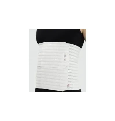 ITA-MED - From: AB-412(M) To: AB-412(W) - Men's Deluxe Abdominal Support Binder (with breathable elastic, 3 adjustable pulls)