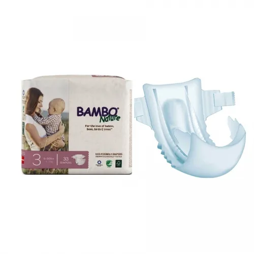 Abena - Bambo Nature - 16049 - Unisex Baby Diaper Bambo Nature Size 3 Disposable Heavy Absorbency