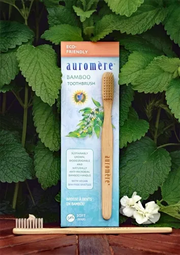 Auromere - ATB6PK - Ayurvedic Oral Care - Bamboo Toothbrush