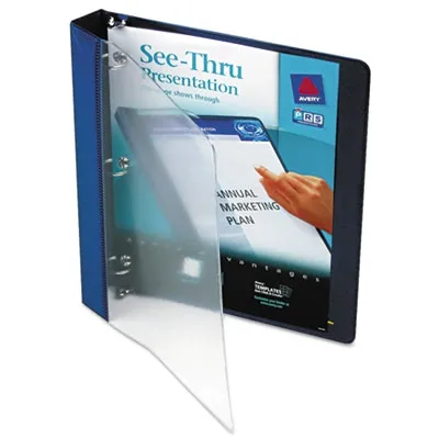 Avery Prod - AVE10851 - See-Thru View Binder With Round Rings, 3 Rings, 1" Capacity, 11 X 8.5, Blue
