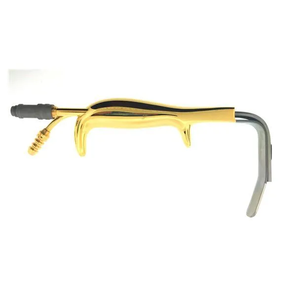 BR Surgical - From: BR18-205-1101 To: BR18-205-1106 - Tebbetts Right Angle Retractor Without Teeth, Fiberoptical Illumination Port & Smoke Evacuator