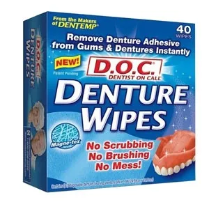 Cardinal Health - 3712403 - D.O.C. Denture Cleaner Wipes (40 Count)