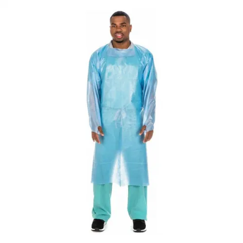 Cardinal Health - From: 4203PG To: 4213PG - Isolation Gown, Poly Coated, Over the Head, Half Back, Knit Cuffs Flat Pack, (Continental US Only)
