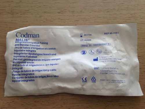 Codman - 80-1163 - CODMAN MALIS INTEGRATED IRRIGATION TUBING AND BIPOLOR CORD SET
