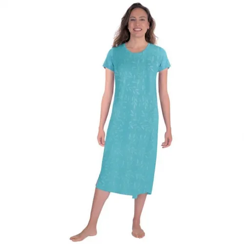 Cool-jams - From: T2118-IL To: T2118-NL - Womens Moisture Wicking Scoop Neck Nightshirt, Island Leaf