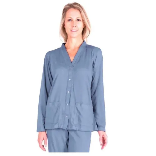 Cool-jams - T4520-DP - Womens Mix And Match Moisture Wicking Pj Topper With Pockets-Solid,