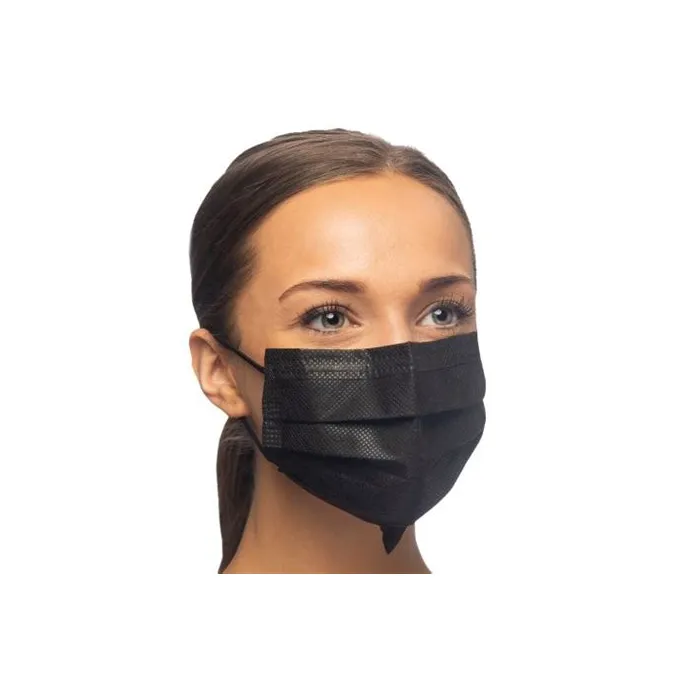 Crosstex - GCFBKSF - Mask Surgical with Secure Fit Technology Black Level 3 50-bx 10bx-ctn