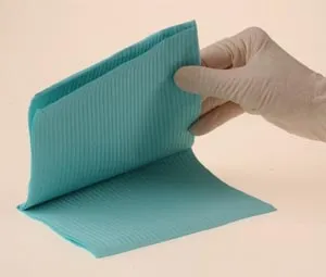 Crosstex - WEXGR - Towel, 2-Ply Paper, Poly, 19" x 13", Green, 500/cs