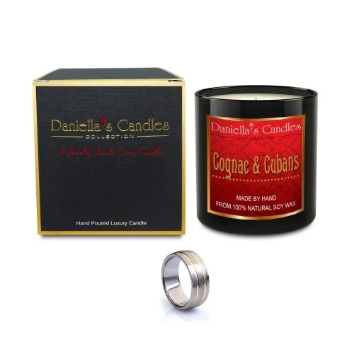 Daniellas Candles - From: MC100106-E To: MC100106-N - Cognac & Cubans  Mens  Jewelry Candle