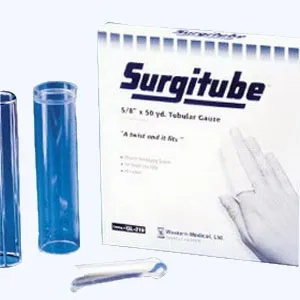 Gentell - Surgitube - GL-225 -   Tubular Gauze Bandage 7" x 50 yds. Size T 2, Latex Free, White, for Torso, for Use with Applicator