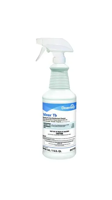 Lagasse - Diversey Virex Tb - DVO04743 -   Surface Disinfectant Cleaner Quaternary Based Pump Spray Liquid 32 oz. Bottle Lemon Scent NonSterile