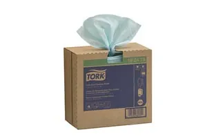 Essity - From: 192475 To: 192479 - Cleaning Cloth, Low Lint, Pop Up Box, 1 Ply, Turquoise, 16.5" x 9", 100 sht/bx, 8 bx/cs
