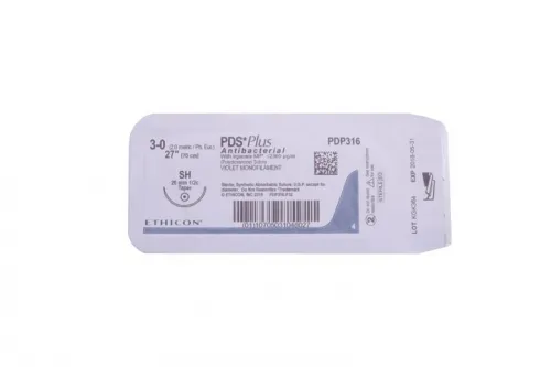 Ethicon Suture - Z126H - ETHICON PDS II (POLYDIOXANONE) SUTURE TAPER POINT SIZE 50 30" VIOLET MONOFILAMENT 3DZ/BX