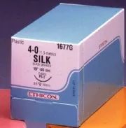 Ethicon Suture - C016D - ETHICON PERMAHAND SILK SUTURE TAPER POINT SIZE 20 830" BLACK BRAIDED NEEDLE SH ½ CIRCLE 1DZ/BX