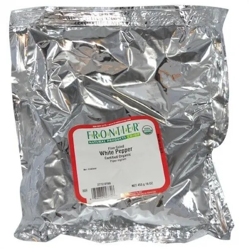 Frontier Bulk - 2772 - Frontier Bulk White Pepper, Fine Grind ORGANIC, 1 lb. package