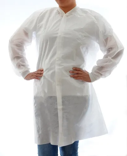 Graham Medical - 85171 - Labmates Coat,  3-Pocket, X-Small, Nonwoven, White, 50/cs