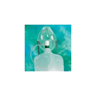Medline - HUD1936 - Nonrebreather Oxygen Mask Elongated Style Adult One Size Fits Most Adjustable Head Strap / Nose Clip