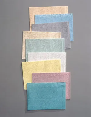 TIDI Products - 917402 - Towel, 3-Ply Tissue & Poly, Green, 13" x 18", 500/cs