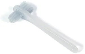 Dukal - TBDEN - Denture Toothbrush, 2-Sided, Clear Handle, Clear Polypropylene Bristles, 144/bx, 10 bx/cs