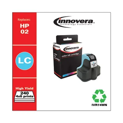 Innovera - IVR74WN - Remanufactured Light Cyan Ink, Replacement For Hp 02 (C8774Wn), 240 Page-Yield