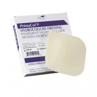 Gentell - 85266 - Primacol Bordered Hydrocolloid Dressing 6" x 6" , Sterile, Transparent, Film Backing, Tapered Edge
