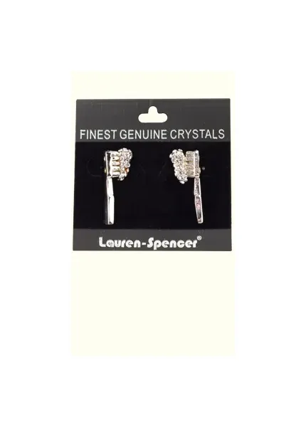 Prophy Perfect - JEWELRY_EARRINGS_630222 - Dental Jewelry: Toothbrush w/Crystal Toothpaste Earrings
