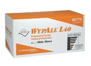 Kimberly Clark - WypAll L40 - From: 05600 To: 05740 -  Task Wipe  Light Duty White NonSterile Double Re Creped 12 X 12 1/2 Inch Disposable