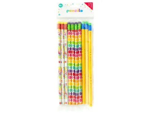 Kole Imports - CH200 - Colorful Printed Pencils Set