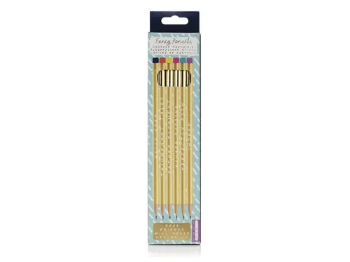 Kole Imports - FB407 - 6 Piece Fancy Pencil Colored Pencil Set