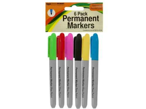 Kole Imports - GR159 - Colored Permanent Markers Set