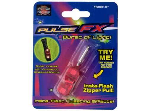 Kole Imports - KA236 - Pulse Fx Flashing Zipper Pull