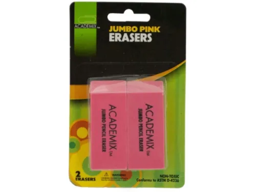 Kole Imports - KL357 - Jumbo Pink Pencil Eraser Set