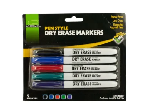 Kole Imports - KL358 - Pen Style Dry Erase Markers Set