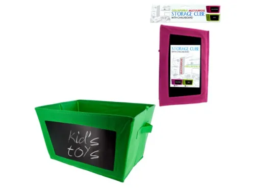 Kole Imports - OC111 - Multi-purpose Storage Cube With Chalkboard