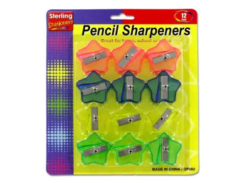 Kole Imports - OP393 - Star-shaped Pencil Sharpener Set