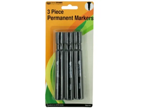 Kole Imports - OP733 - Black Permanent Marker Set