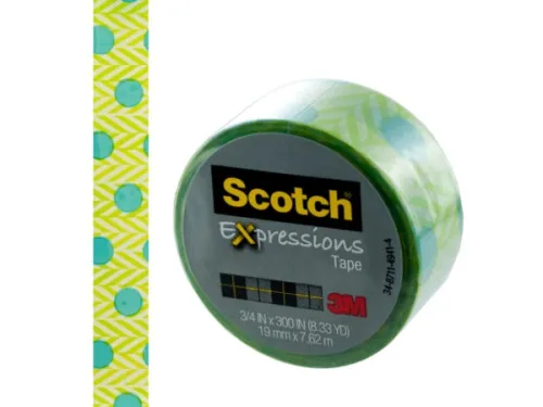 Kole Imports - From: OP752 To: OP768 - Scotch Expressions Green &amp; Aqua Dots Tape
