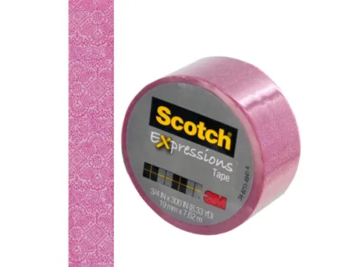 Kole Imports - OP774 - Scotch Expressions Pink Classic Lace Tape
