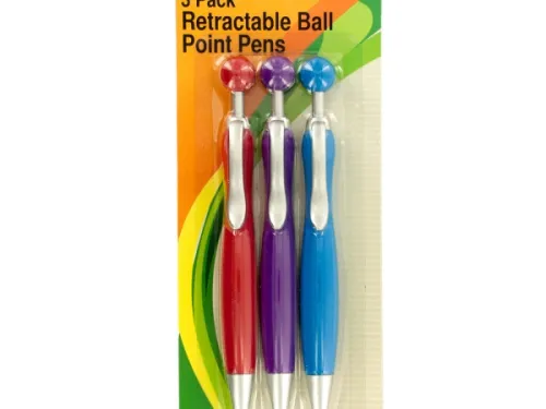 Kole Imports - OR406 - Retractable Ball Point Pens Set