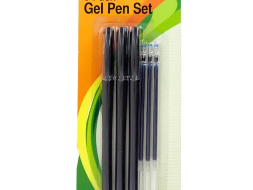 Kole Imports - OR407 - Gel Pens Set With Refills