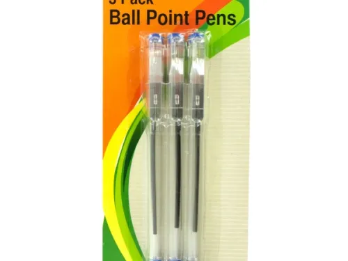 Kole Imports - OR417 - Blue Ball Point Stick Pens Set