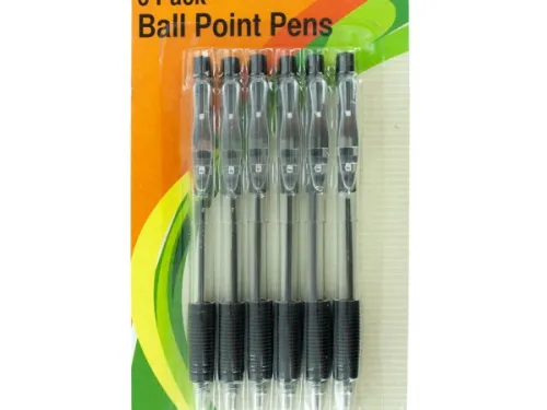 Kole Imports - OR420 - Black Medium Ball Point Pens Set