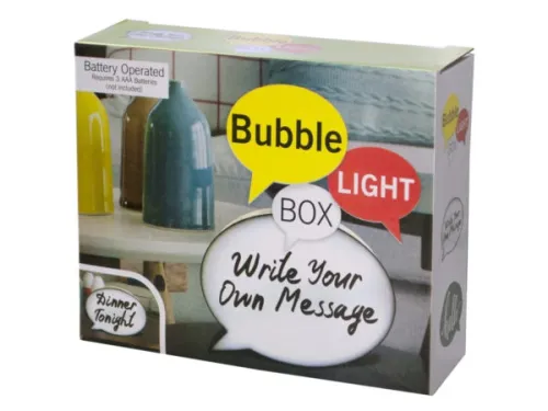 Kole Imports - OT547 - Mini Bubble Light Box Message Board With Markers