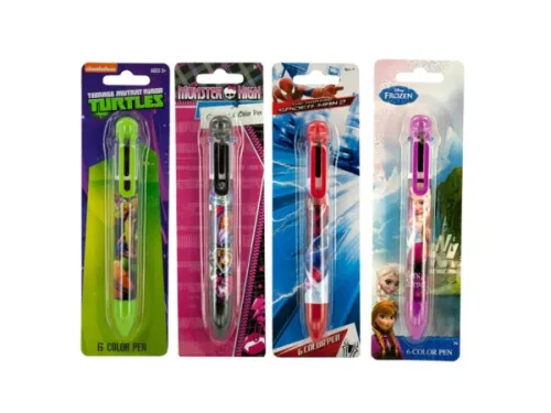 Kole Imports - SC417 - Licensed 6 Color Retractable Pen