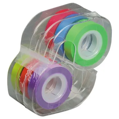 Leeprodco - LEE13888 - Removable Highlighter Tape, 1/2" X 720", Assorted, 6/Pk