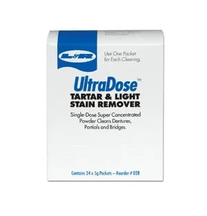 L&R Manufacturing - 028 - UltraDose Tartar & Light Stain Remover Powder, 1 oz Packet, 24/bx, 6 bx/cs