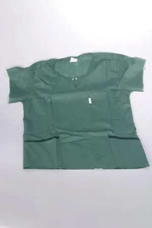 Molnlycke - Barrier - 18630 - Scrub Shirt Barrier Large Green 3 Pockets Short Set-In Sleeve Unisex