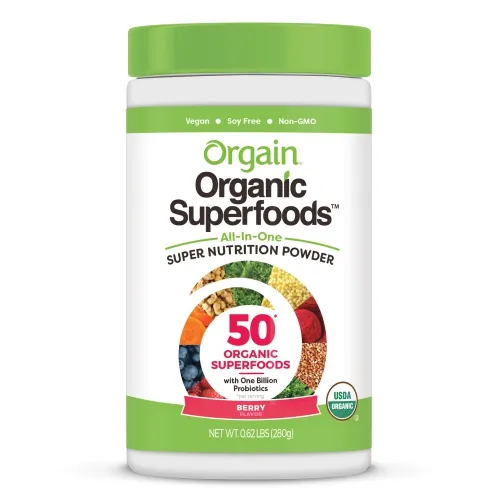 Orgain - 851770003988 - Organic Superfoods All In One Super Nutrition Powder, Berry Flavor, 0.62 lb Canister