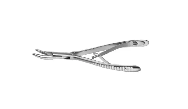 Integra Lifesciences - Padgett - PM-4775 - Rongeur Padgett Friedman Delicate Curved Tips Double Spring Plier Type Handle 3 Mm Bite X 5-1/4 Inch Length