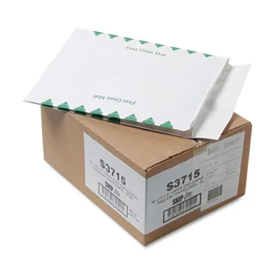 Qualitypk - QUAS3715 - Ship-Lite Expansion Mailer, #13 1/2, Cheese Blade Flap, Redi-Strip Closure, 10 X 13, White, 100/Box